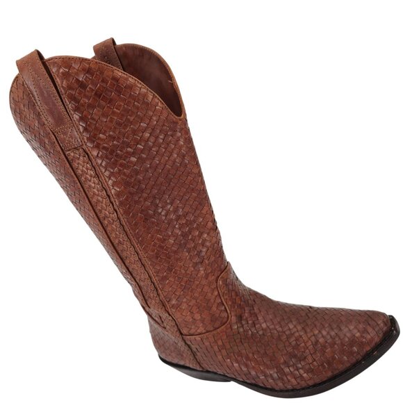 Vintage Cole Haan Cowgirl Boots Women size 8B Woven Cowgirl Cowboy Western Boots - Picture 2 of 15